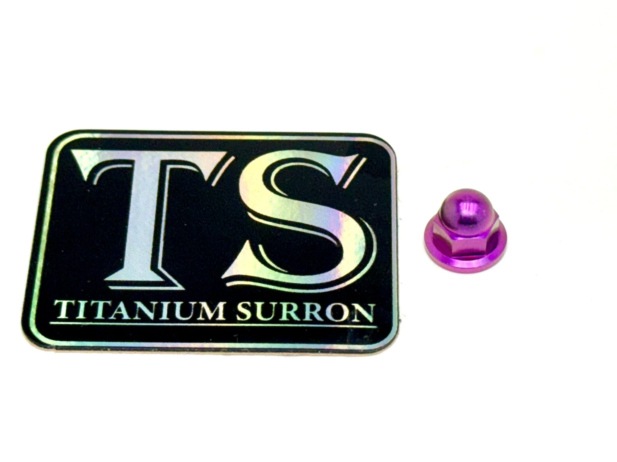 Anodized Titanium Dome Nut for Rear Shock Mud Guard