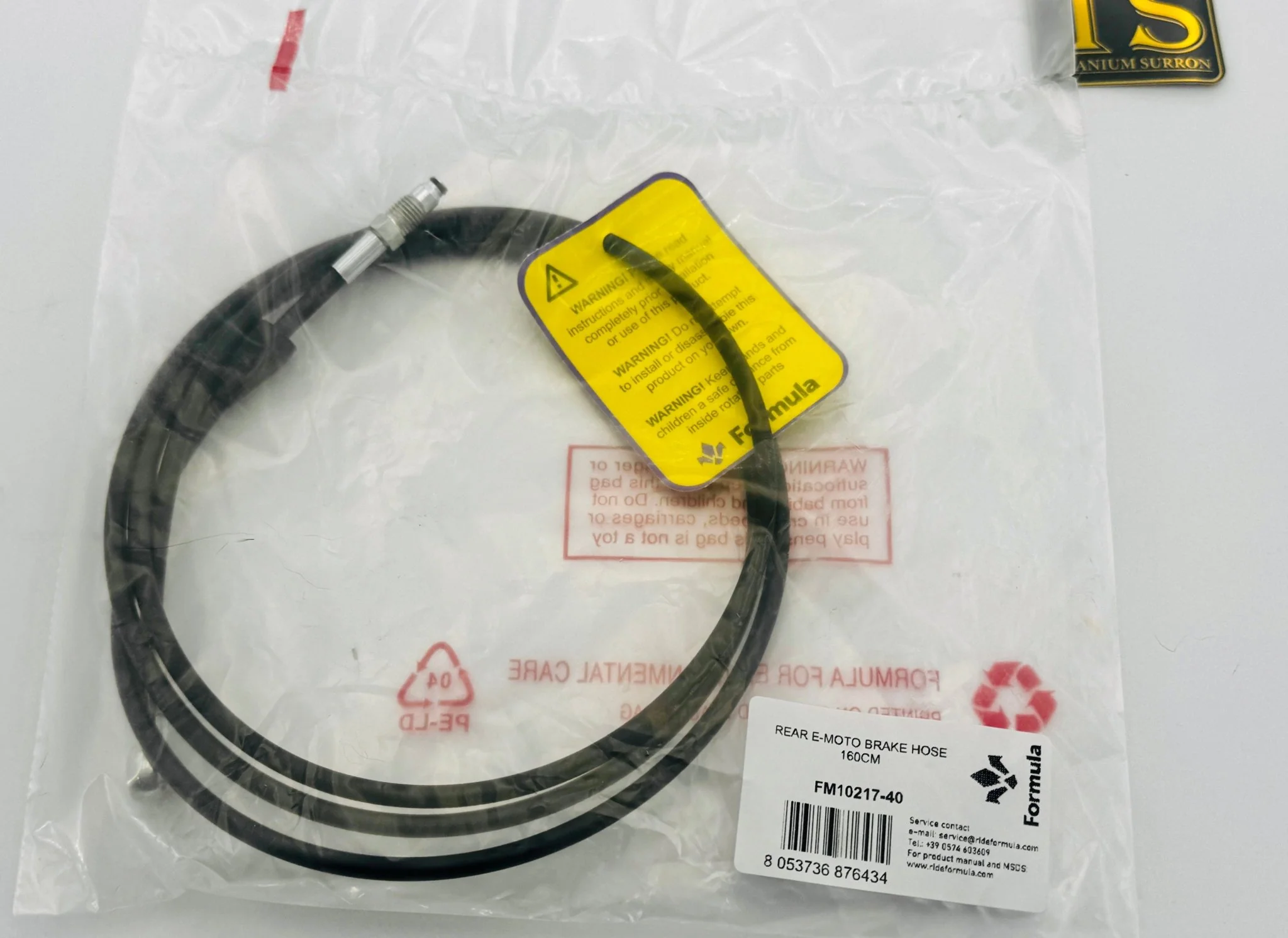 Formula E-Moto Rear Brake Hose 160cm FM10217-40