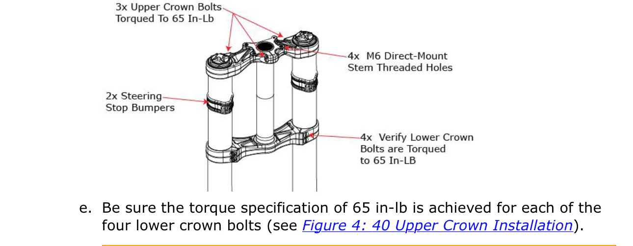 Fox 40 and Bomber 58 Fork Titanium Bolt Kits - Image 8