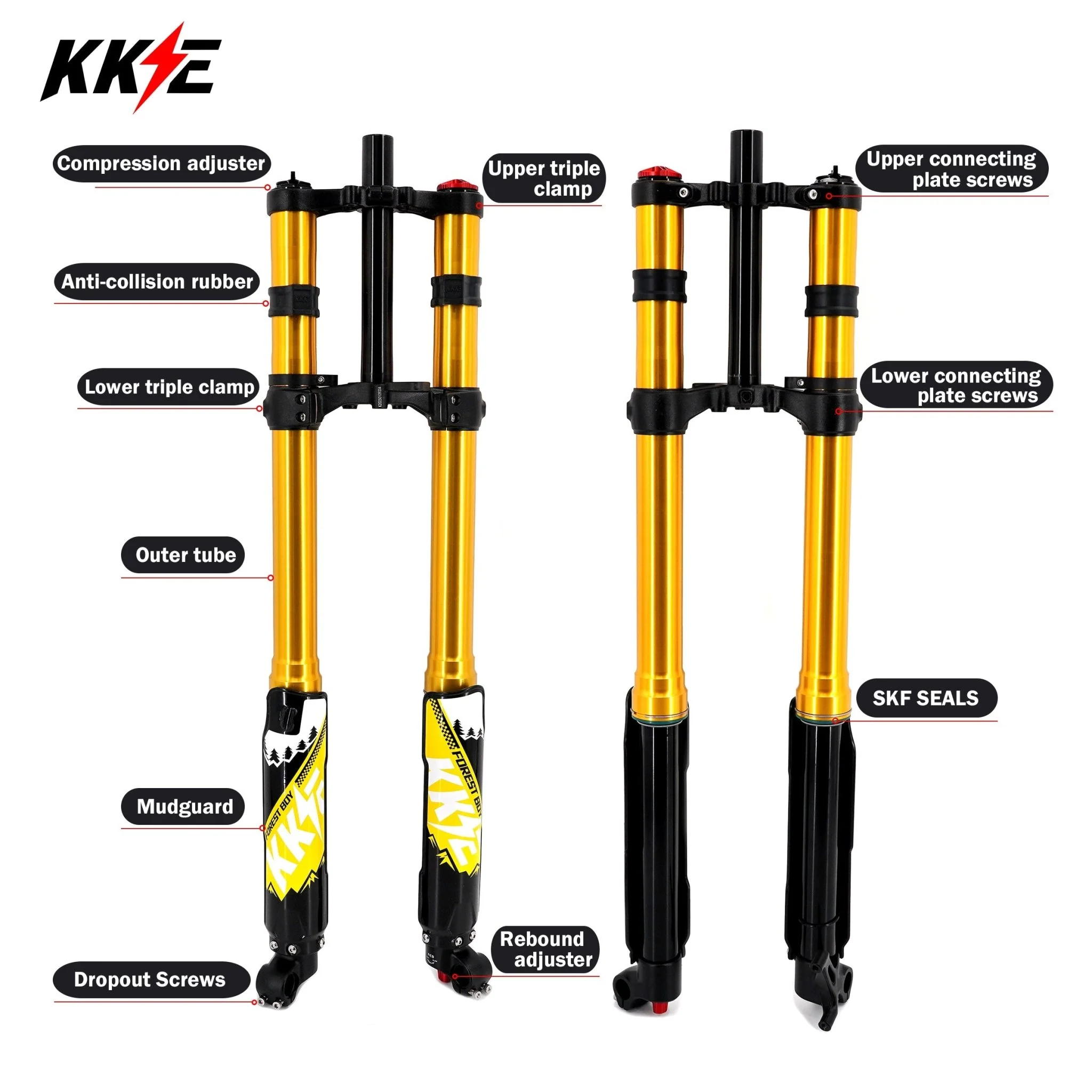 KKE 35MM Upgraded 5.5 Version Front Suspension Fork Fit Surron Light Bee, E-Ride Pro-SS, Talaria Sting MX3/MX4/R (Collective) - Image 11